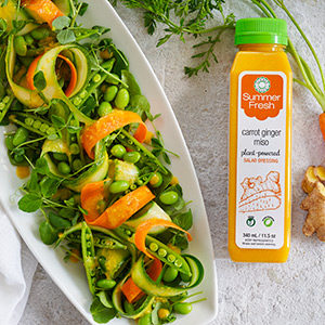 Carrot Ginger Miso dressing product and beauty image