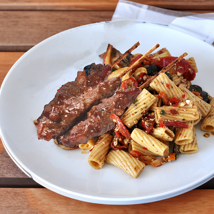 Pasta Italiano Beef Kabobs